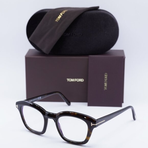 Tom Ford FT5961-B 052 Square Eyeglasses 49mm – Havana/Blue Light Block - Picture 1 of 10